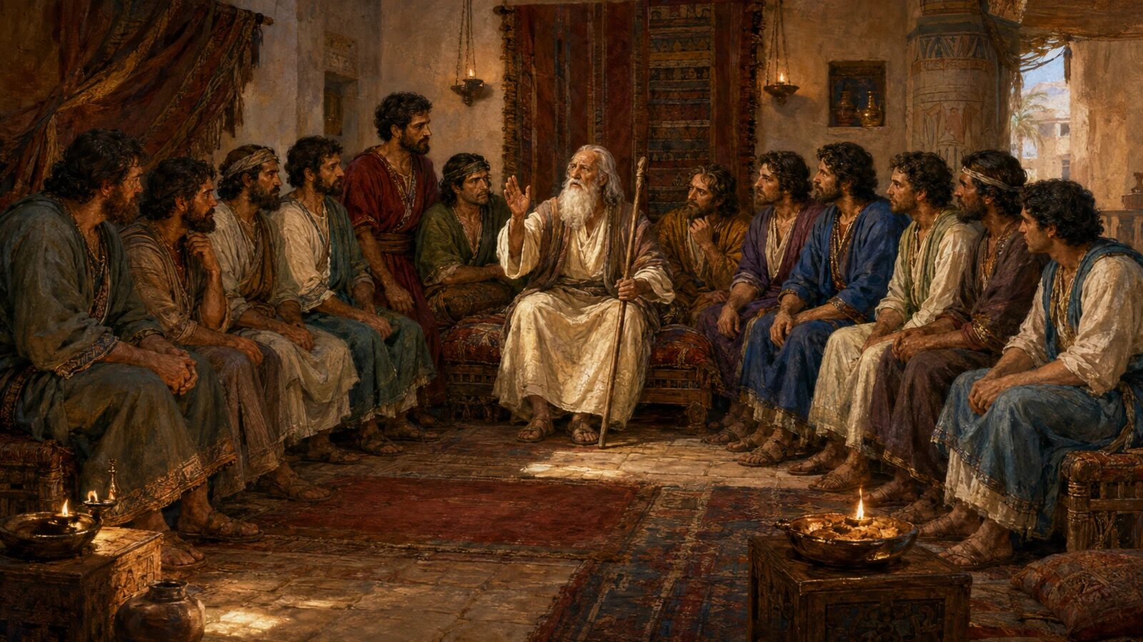 Jacob Israel addresses all twelve of his adult sons in the Genesis 49 blessing