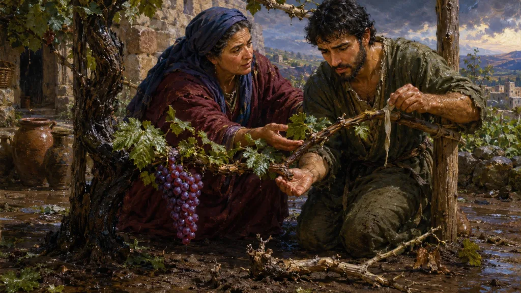 Believers tend one fruit-bearing branch that remains joined to the living vine
