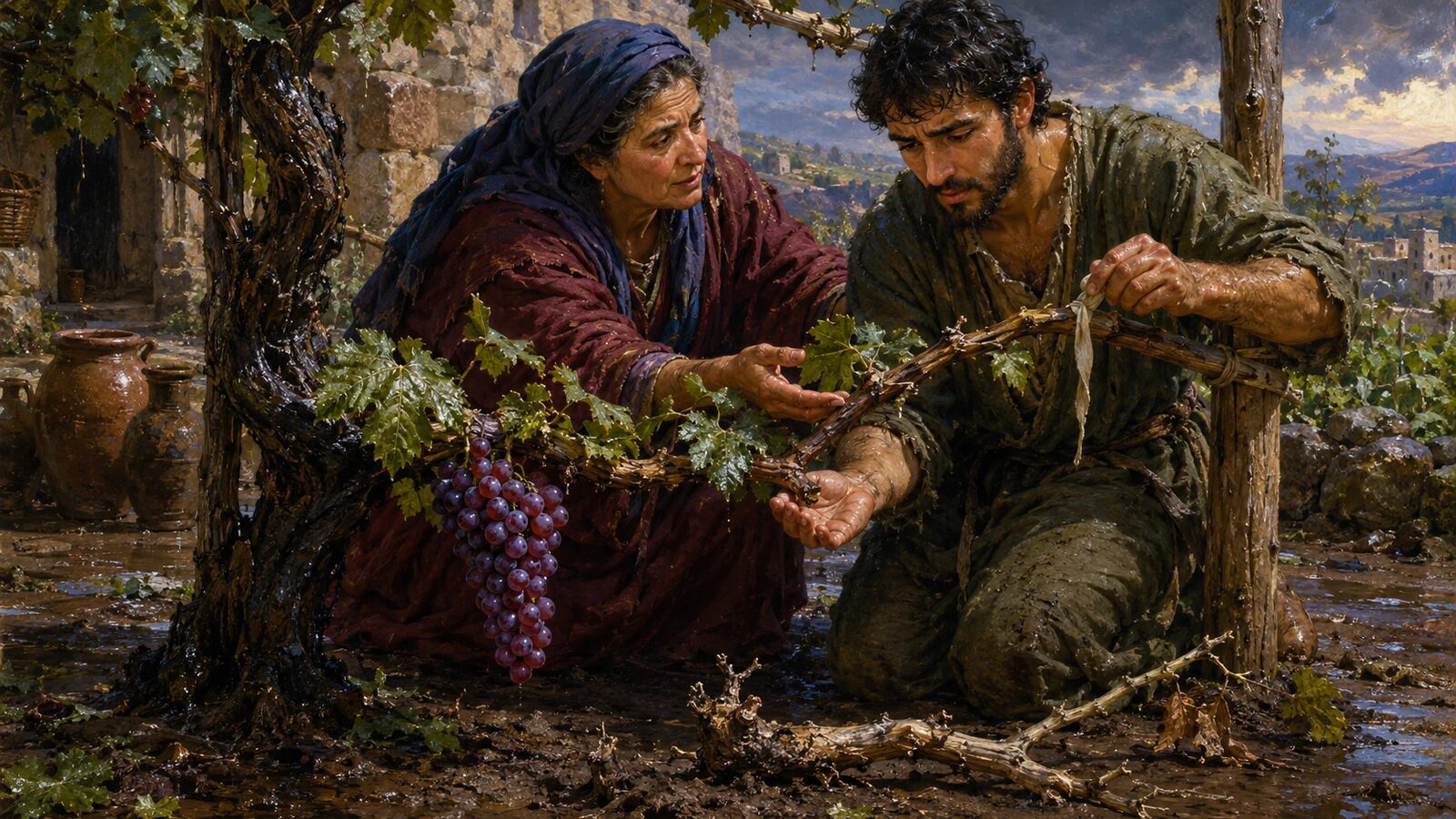 One Spirit-Produced Harvest on the Living Vine Believers tend one fruit-bearing branch that remains joined to the living vine