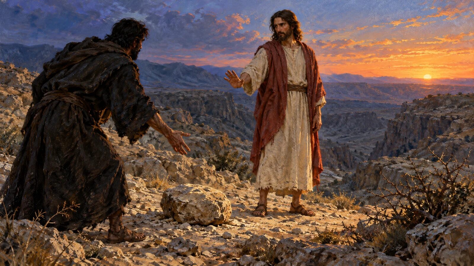 The Number 40 in the Bible: Does It Have a Meaning? Jesus refuses the tempter beside an unchanged stone after forty days in the wilderness