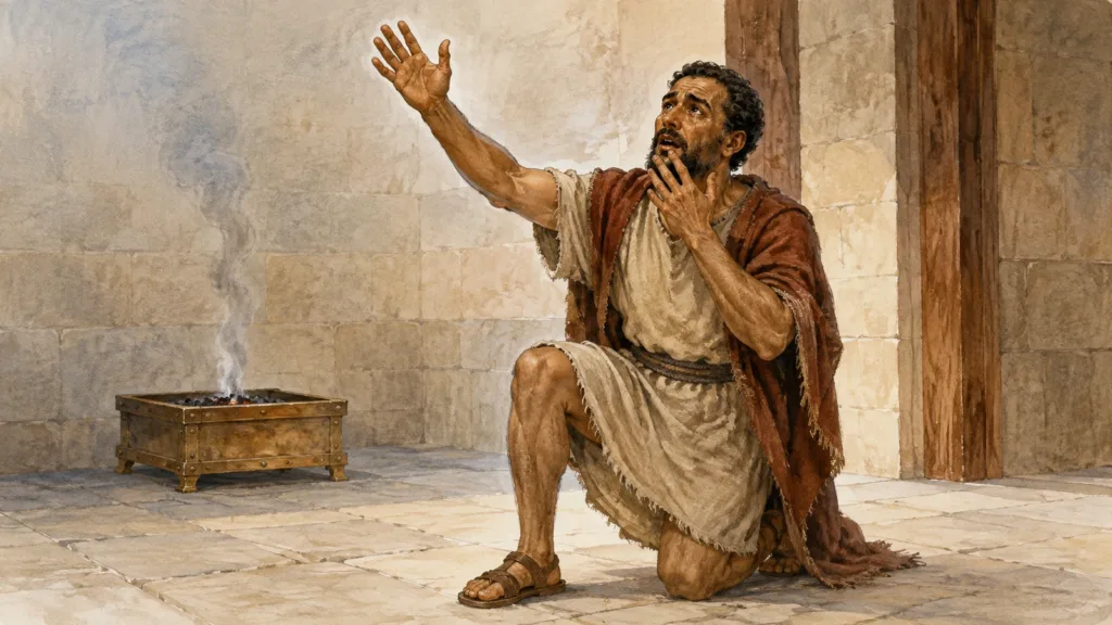 Isaiah rises in awe and volunteers after God cleanses him