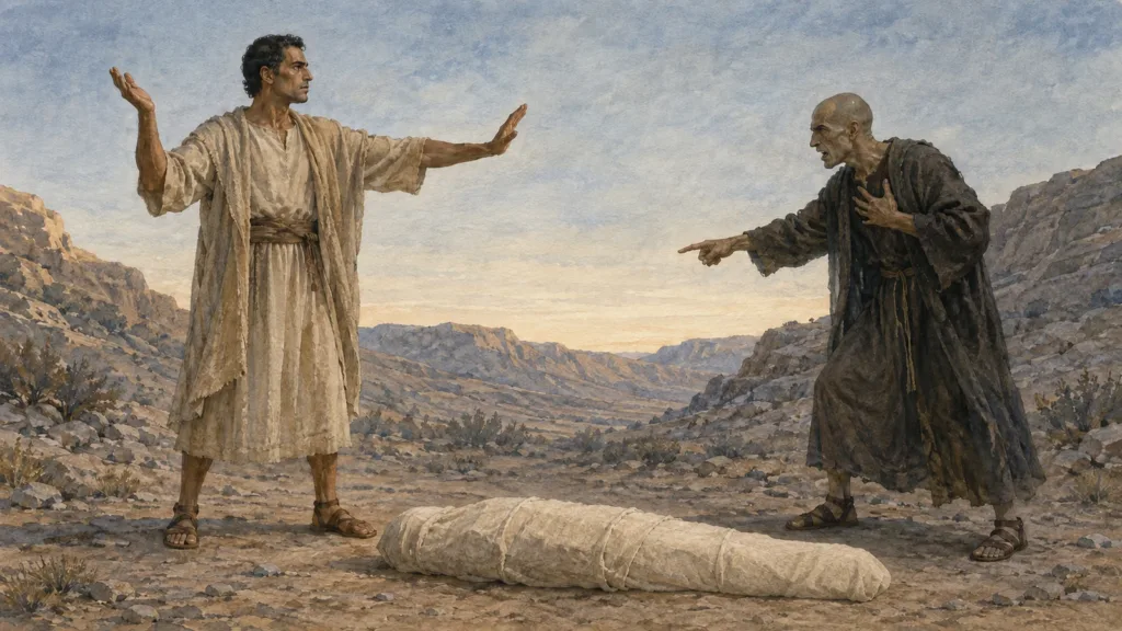 Michael appeals to the Lord in dispute over the body of Moses