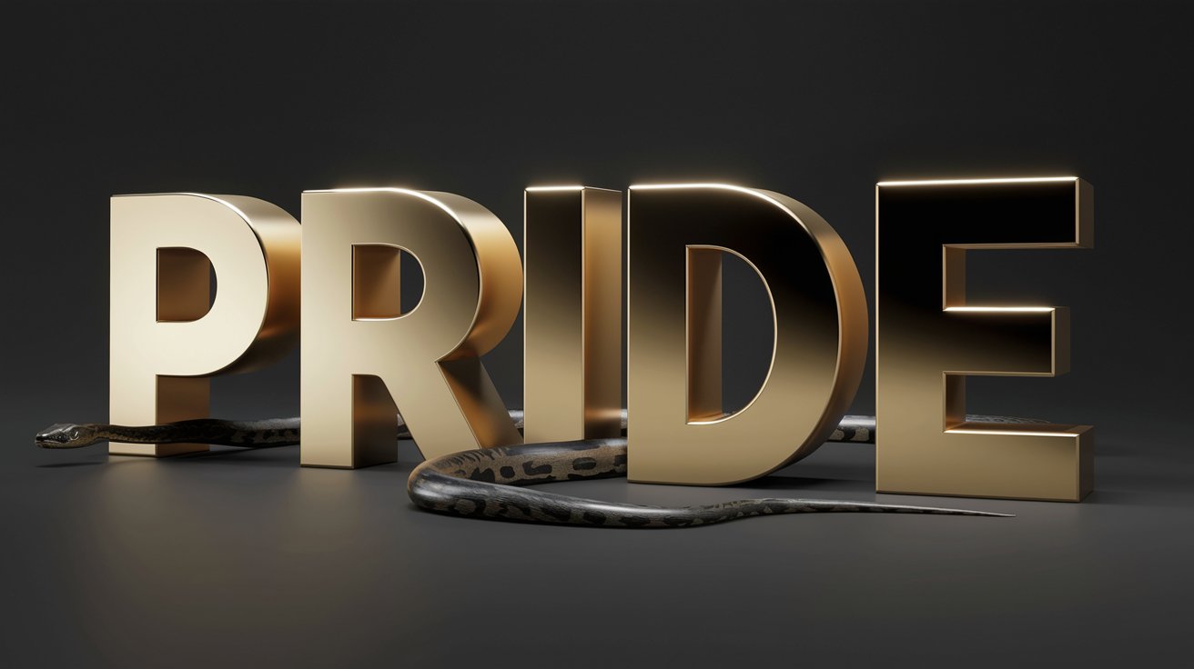 a-3d-render-of-a-typographical-graphic-w_ksYs8ikOQlGucnrgYNpn6w_55-9btZ6SFa_mfD1nTnWDg Gold PRIDE letters surrounded by snakes on a dark background