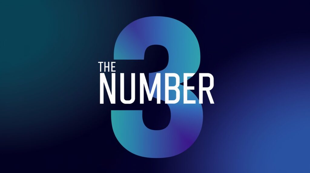The Number 3 title over blue gradient