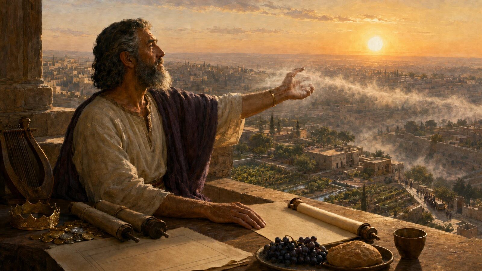 The Book of Ecclesiastes: What Does Vanity Mean? An aged King Solomon watches morning vapor slip through his hand above Jerusalem