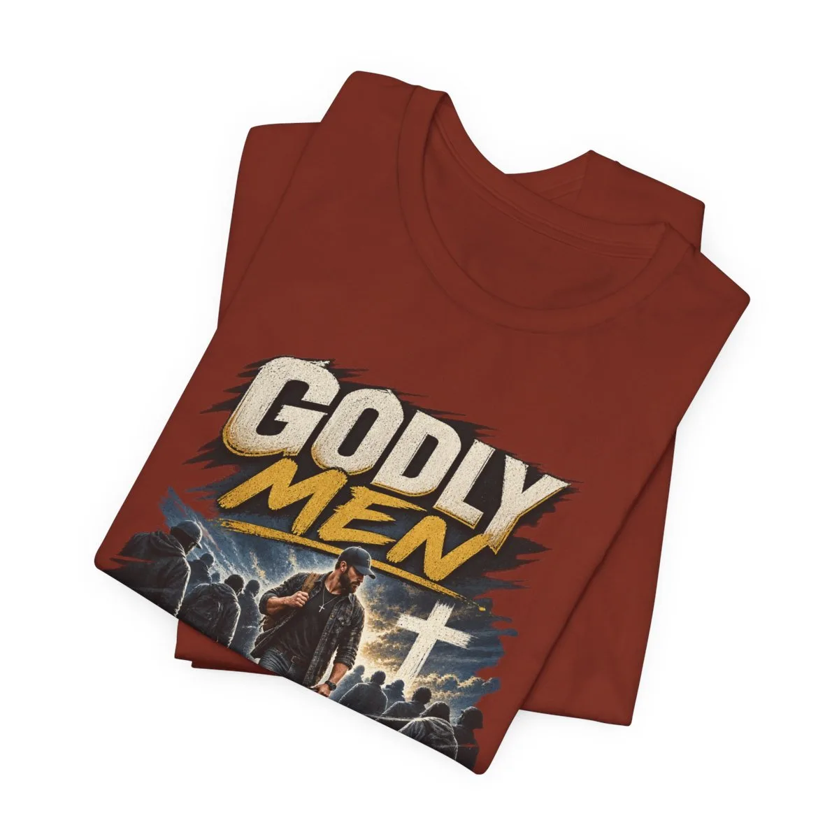 Godly Men Don’t Follow The Crowd T-Shirt | Christian Faith Graphic Tee - other