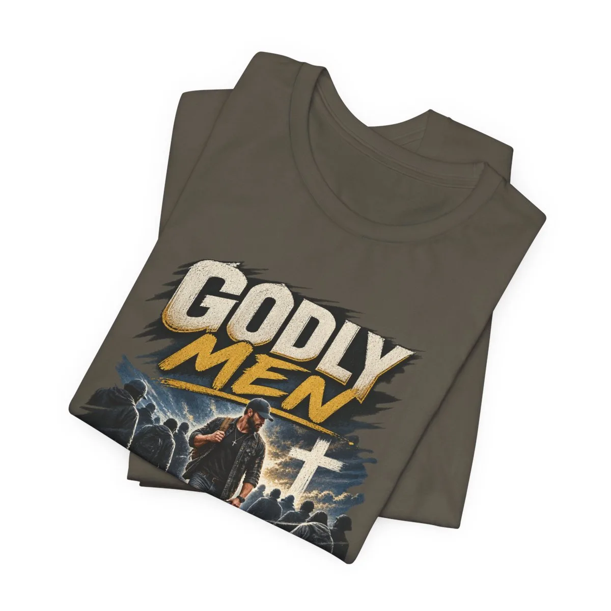 Godly Men Don’t Follow The Crowd T-Shirt | Christian Faith Graphic Tee - other