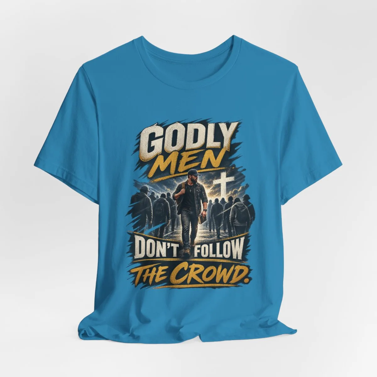Godly Men Don’t Follow The Crowd T-Shirt | Christian Faith Graphic Tee - other