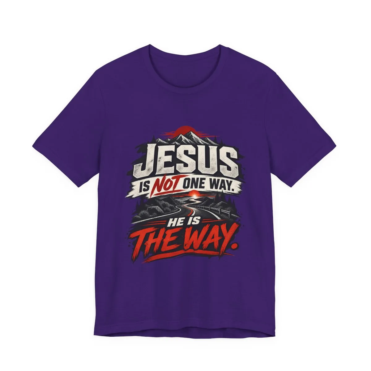 Jesus He Is The Way T-Shirt | Christian Faith Typography Tee - other