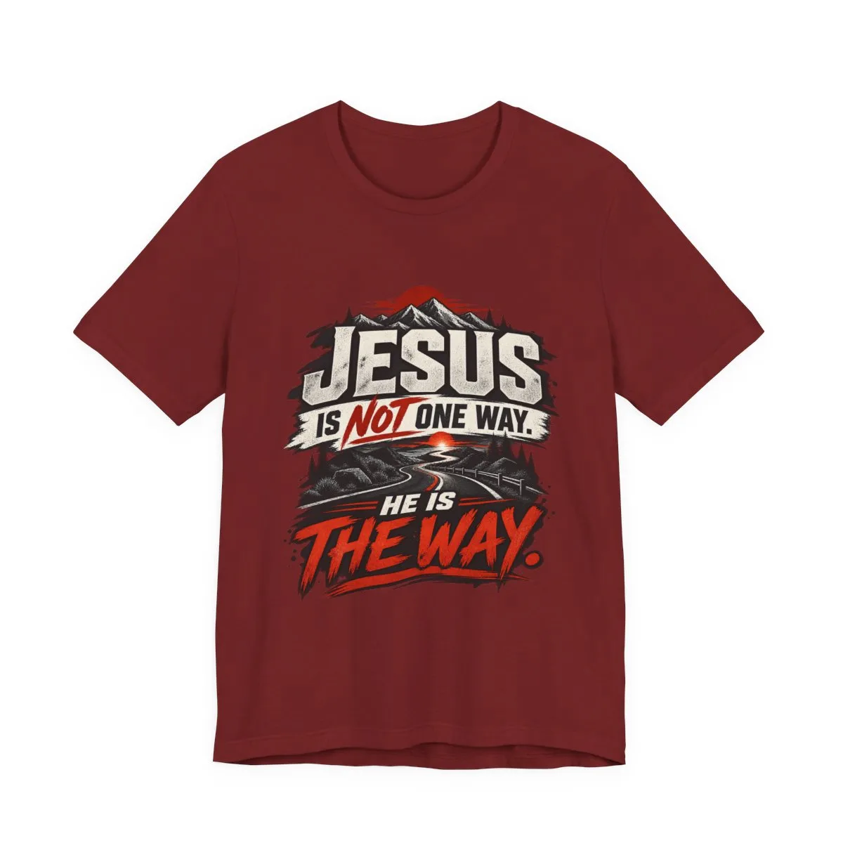 Jesus He Is The Way T-Shirt | Christian Faith Typography Tee - other
