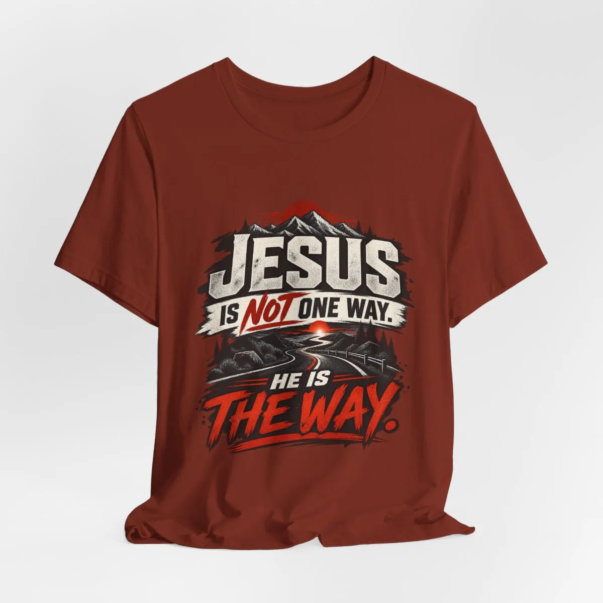 Jesus He Is The Way T-Shirt | Christian Faith Typography Tee - other