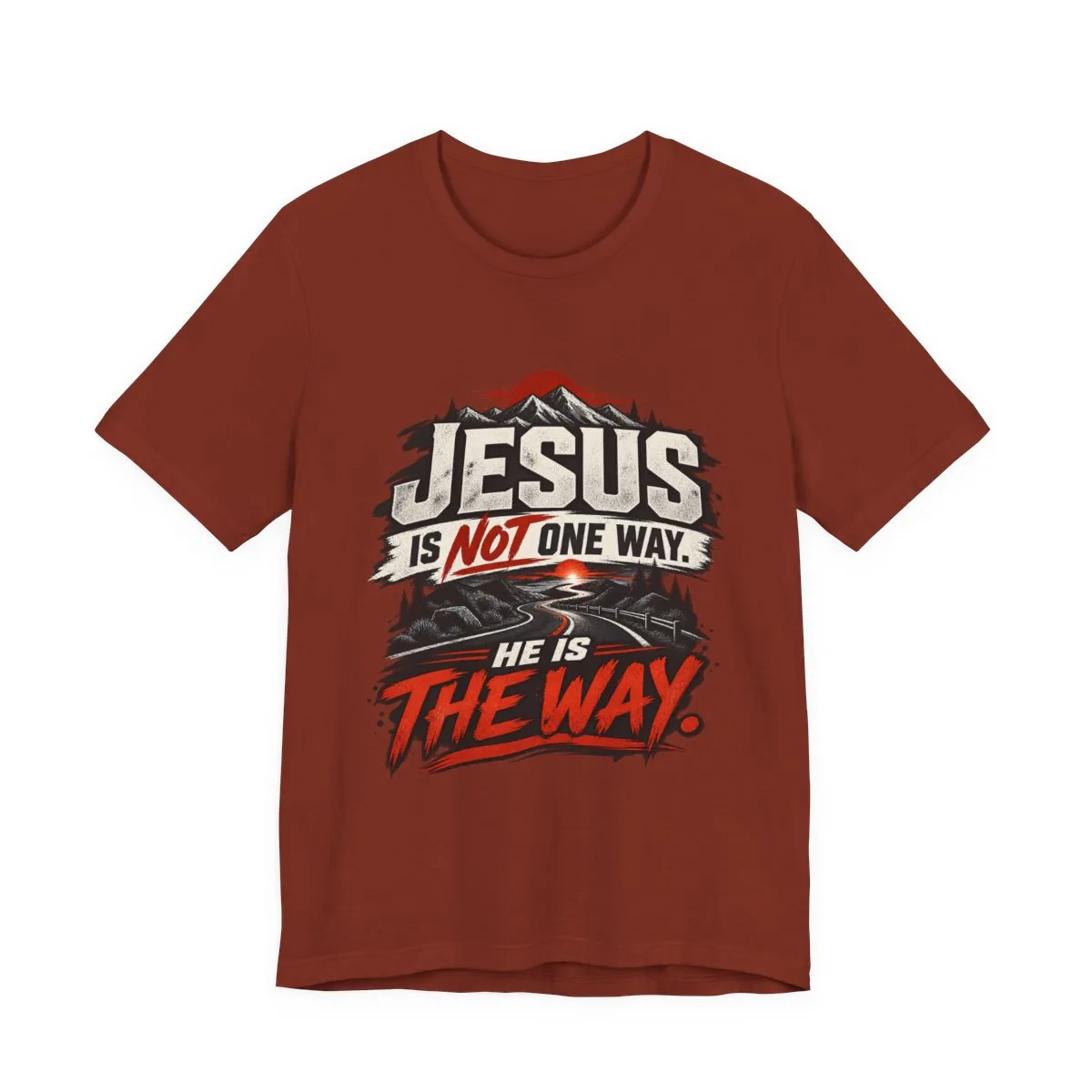 Jesus He Is The Way T-Shirt | Christian Faith Typography Tee - other