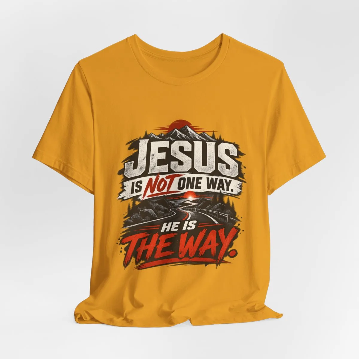 Jesus He Is The Way T-Shirt | Christian Faith Typography Tee - other