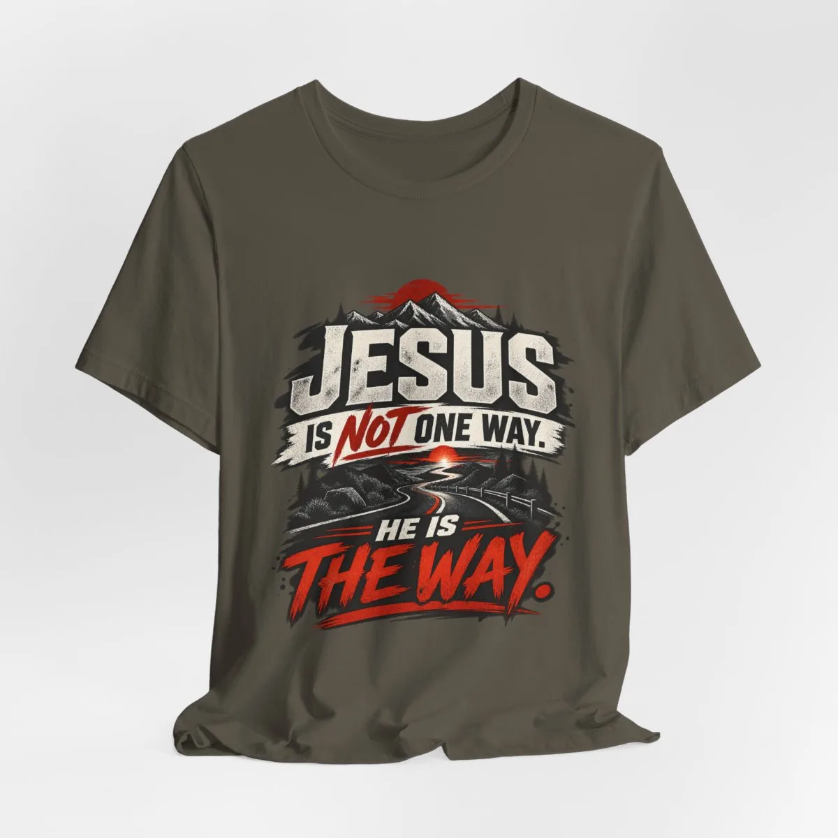 Jesus He Is The Way T-Shirt | Christian Faith Typography Tee - other