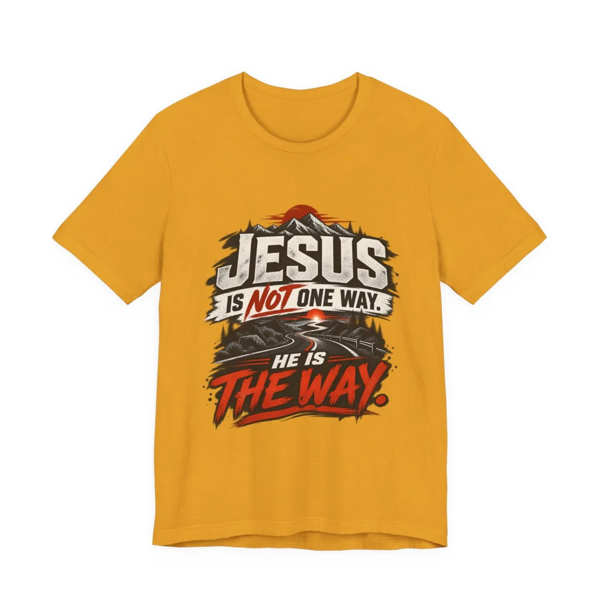 Jesus He Is The Way T-Shirt | Christian Faith Typography Tee - other