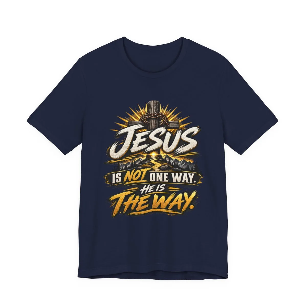 Jesus Is The Way tee | Christian faith graphic shirt, scripture design - other