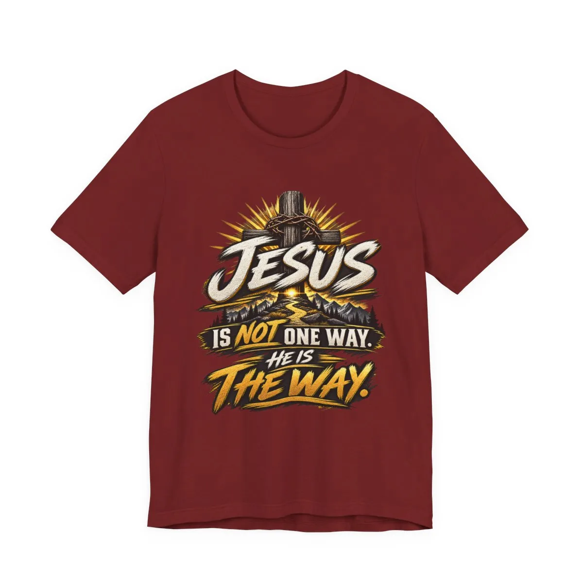 Jesus Is The Way tee | Christian faith graphic shirt, scripture design - other