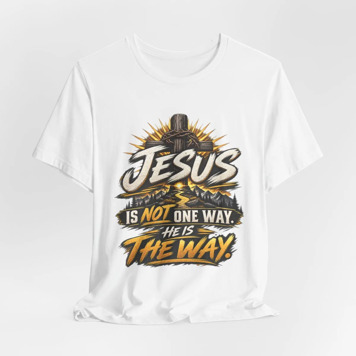 Jesus Is The Way tee | Christian faith graphic shirt, scripture design - other