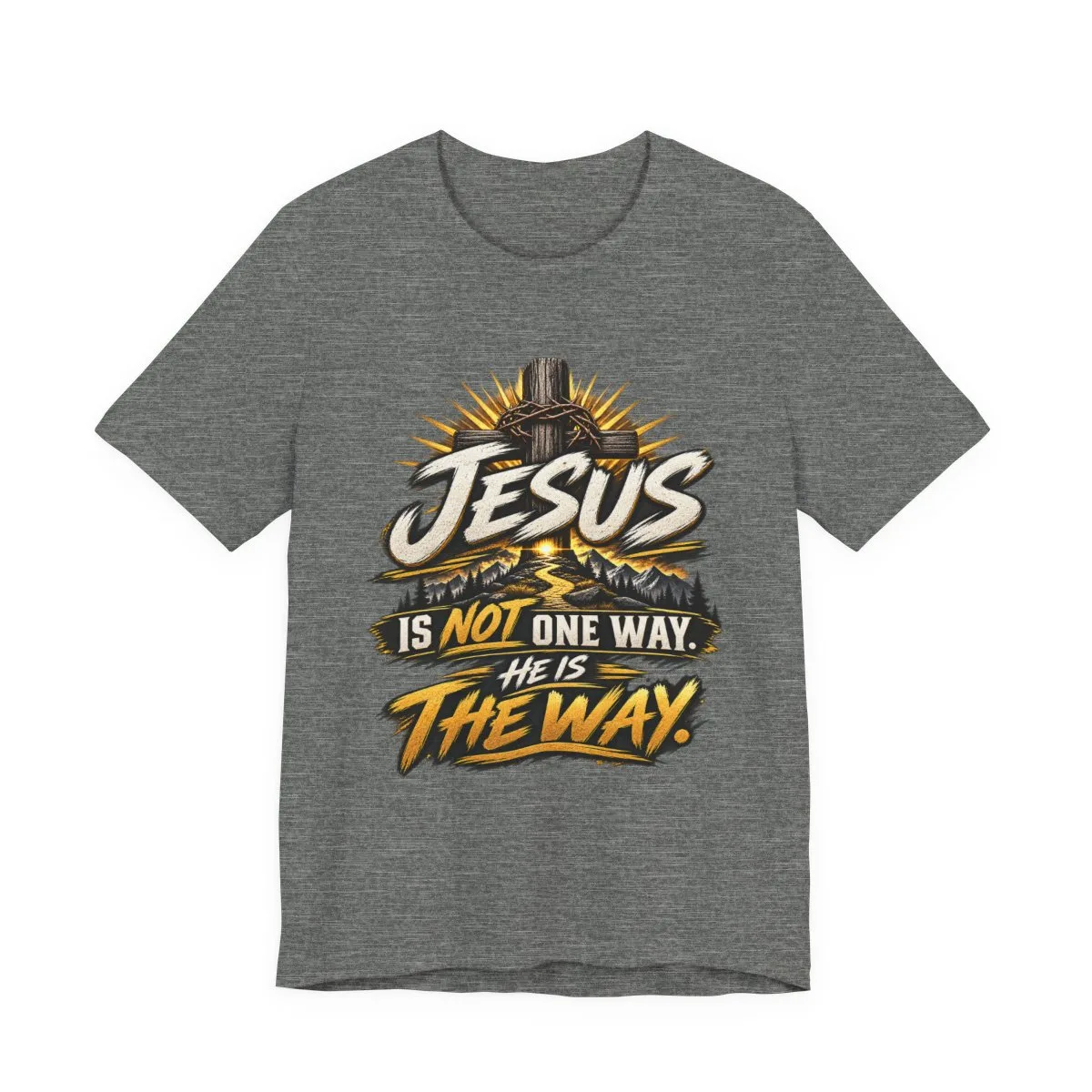 Jesus Is The Way tee | Christian faith graphic shirt, scripture design - other