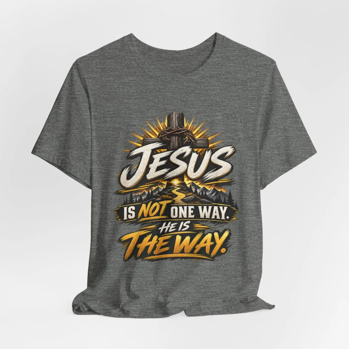 Jesus Is The Way tee | Christian faith graphic shirt, scripture design - other