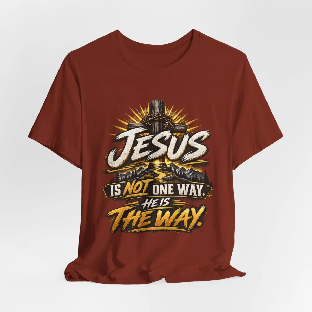 Jesus Is The Way tee | Christian faith graphic shirt, scripture design - other