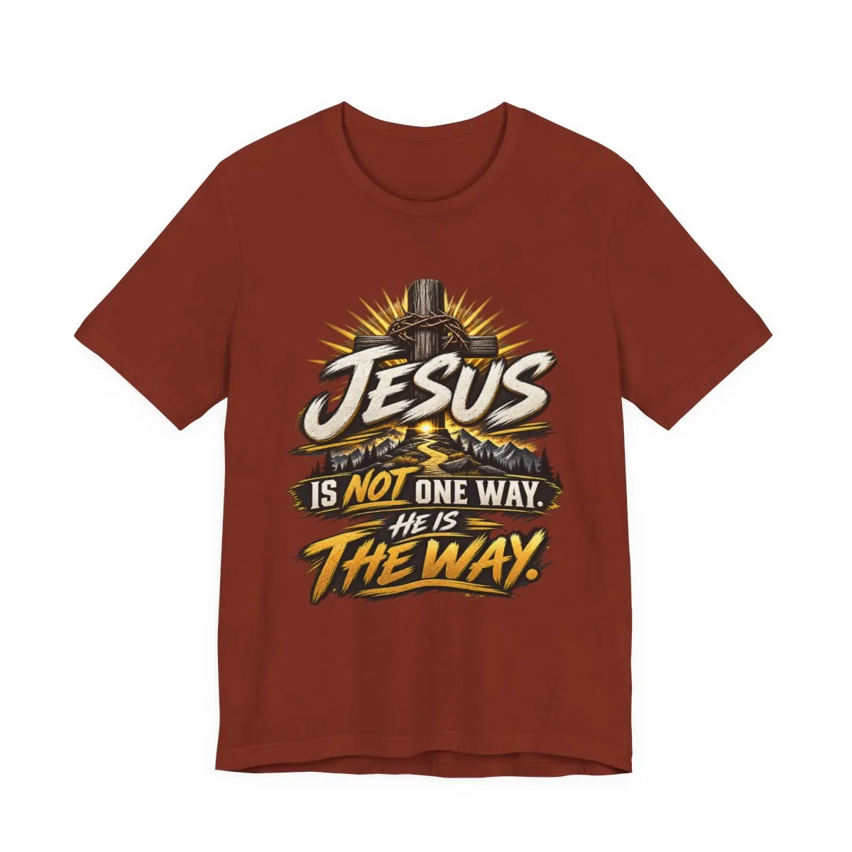 Jesus Is The Way tee | Christian faith graphic shirt, scripture design - other