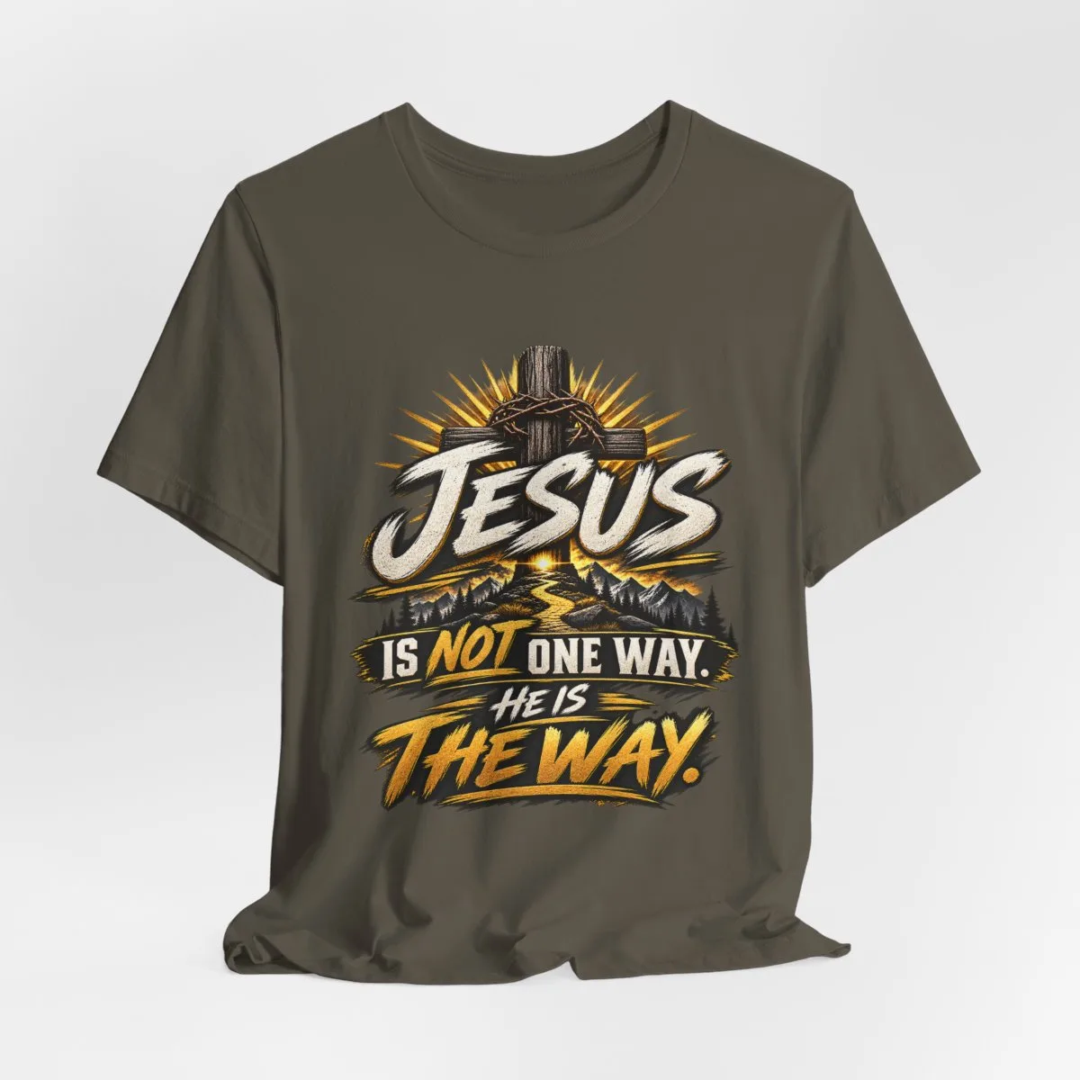 Jesus Is The Way tee | Christian faith graphic shirt, scripture design - other