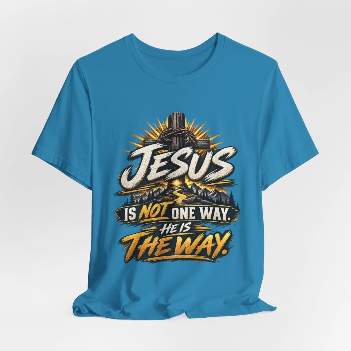 Jesus Is The Way tee | Christian faith graphic shirt, scripture design - other