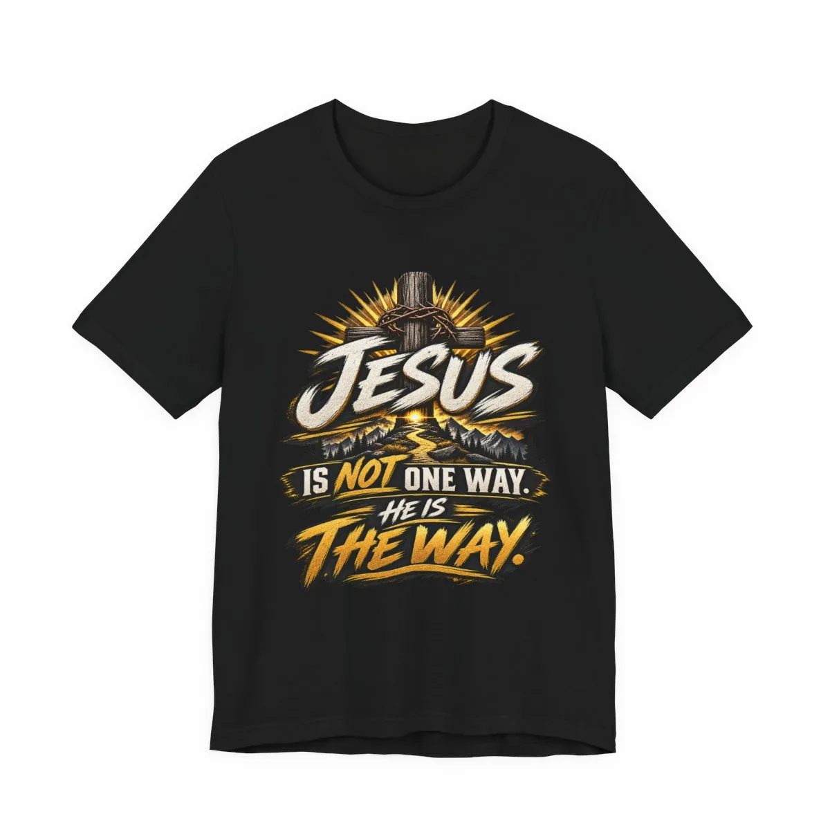 Jesus Is The Way tee | Christian faith graphic shirt, scripture design - other