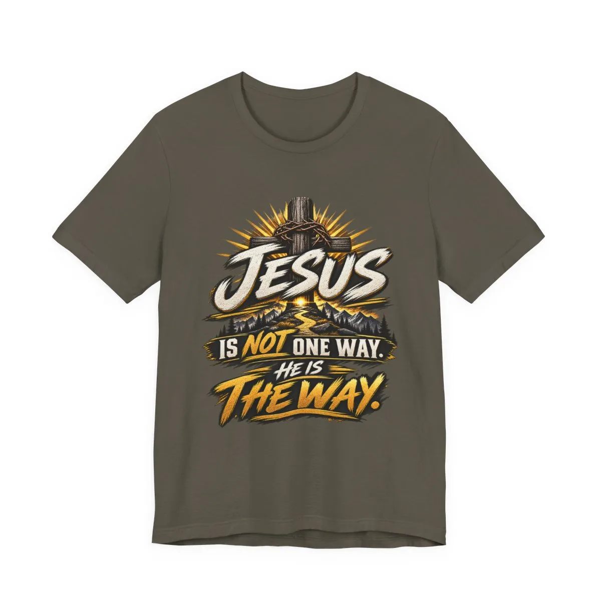 Jesus Is The Way tee | Christian faith graphic shirt, scripture design - other