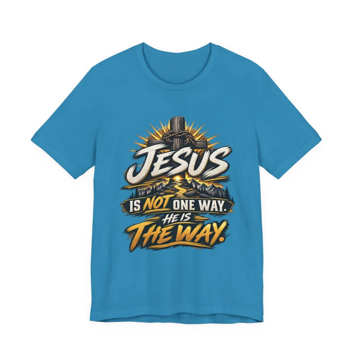 Jesus Is The Way tee | Christian faith graphic shirt, scripture design - other