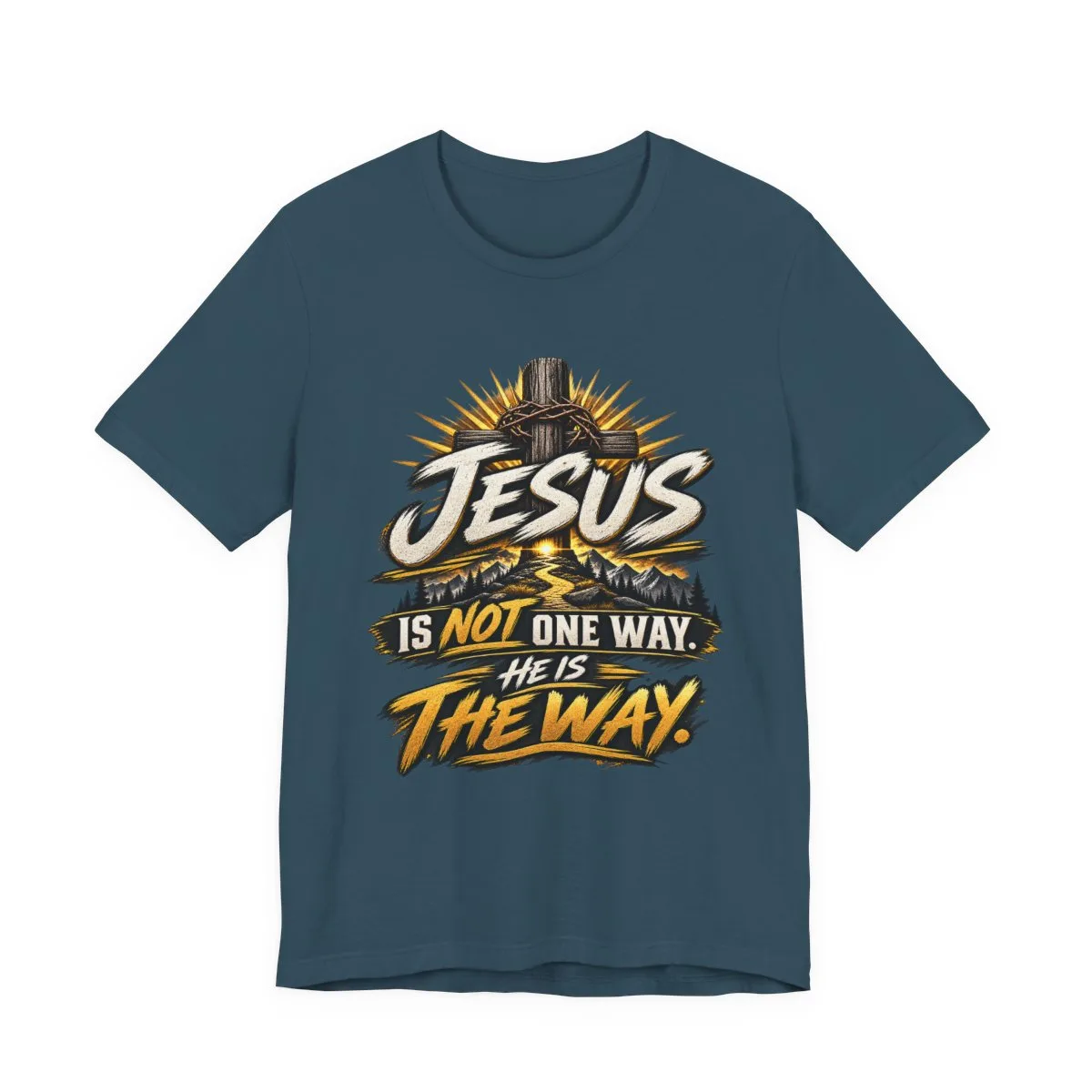 Jesus Is The Way tee | Christian faith graphic shirt, scripture design - other