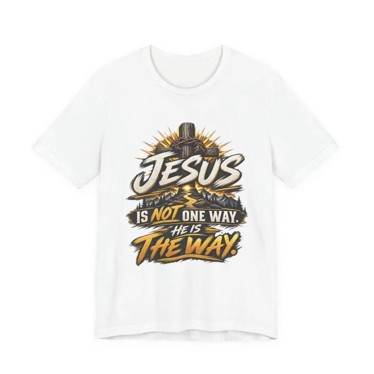 Jesus Is The Way tee | Christian faith graphic shirt, scripture design - other