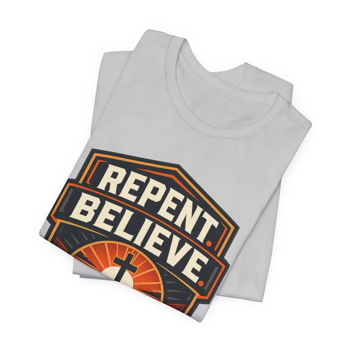 Repent Believe Follow Jesus T-Shirt | Christian Faith Cross Tee - other