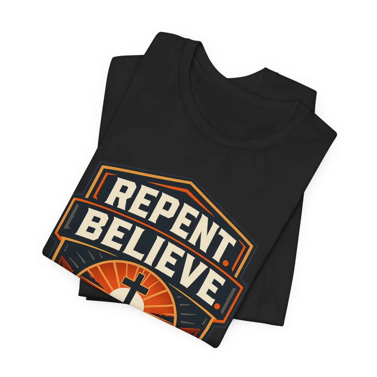 Repent Believe Follow Jesus T-Shirt | Christian Faith Cross Tee - other