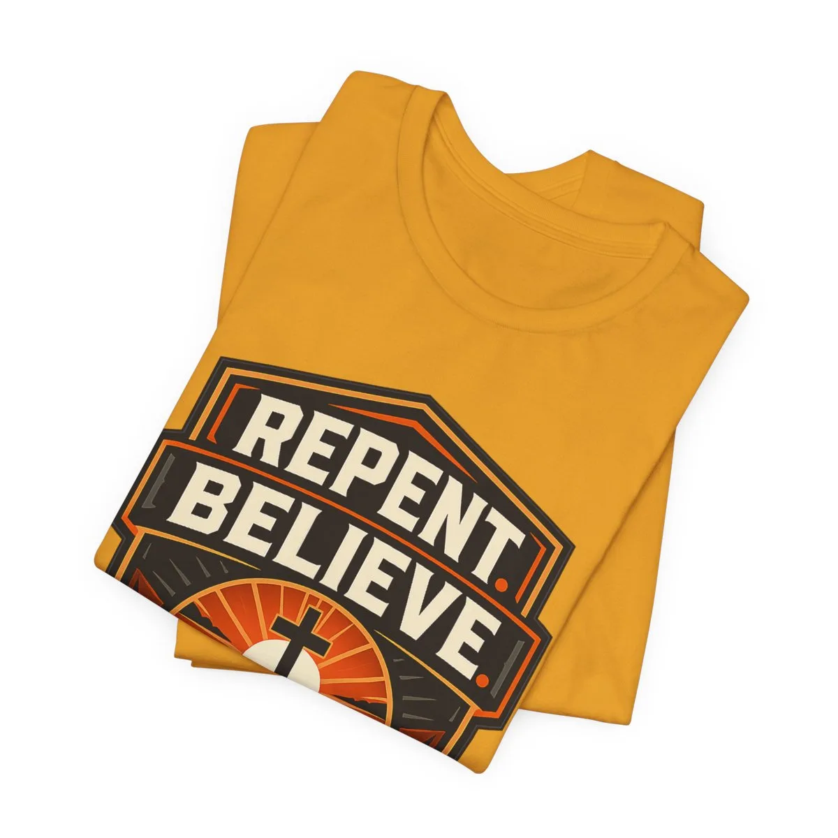 Repent Believe Follow Jesus T-Shirt | Christian Faith Cross Tee - other