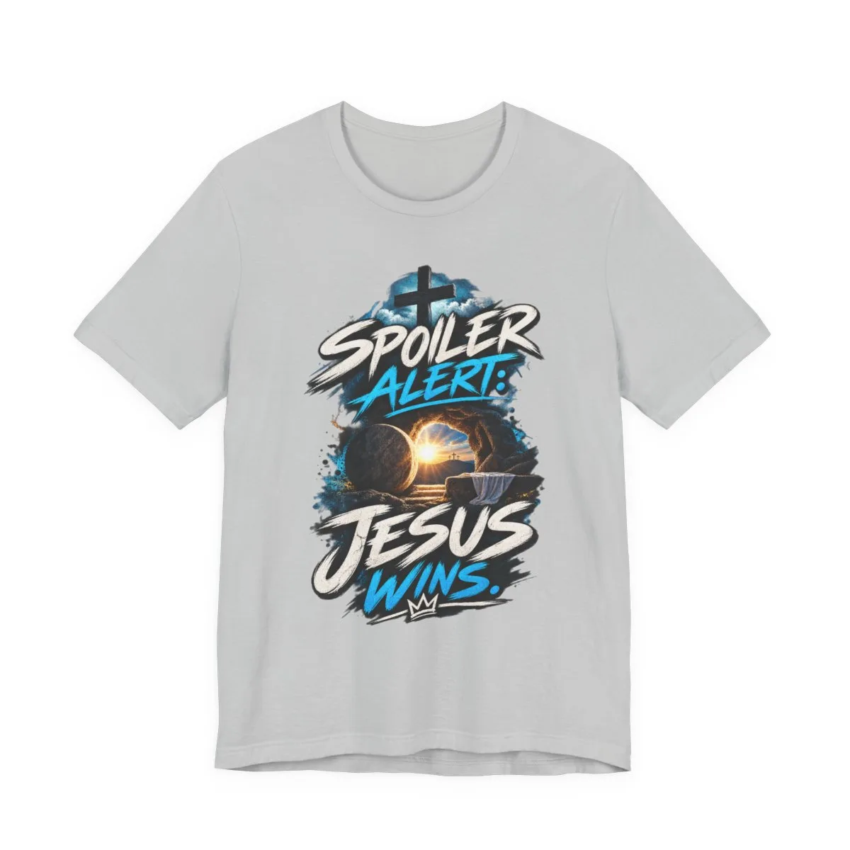 Spoiler Alert Jesus Wins Tee | Christian faith graphic t-shirt - other
