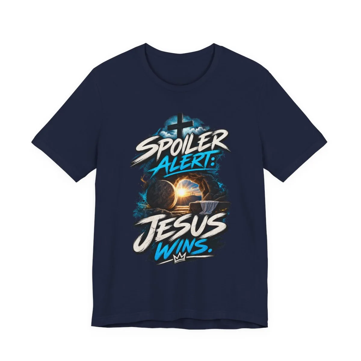 Spoiler Alert Jesus Wins Tee | Christian faith graphic t-shirt - other
