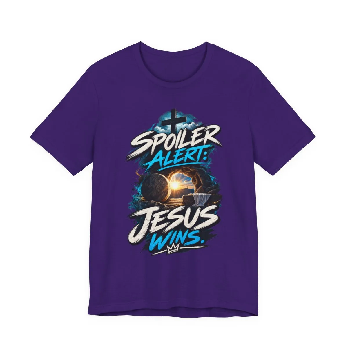 Spoiler Alert Jesus Wins Tee | Christian faith graphic t-shirt - other
