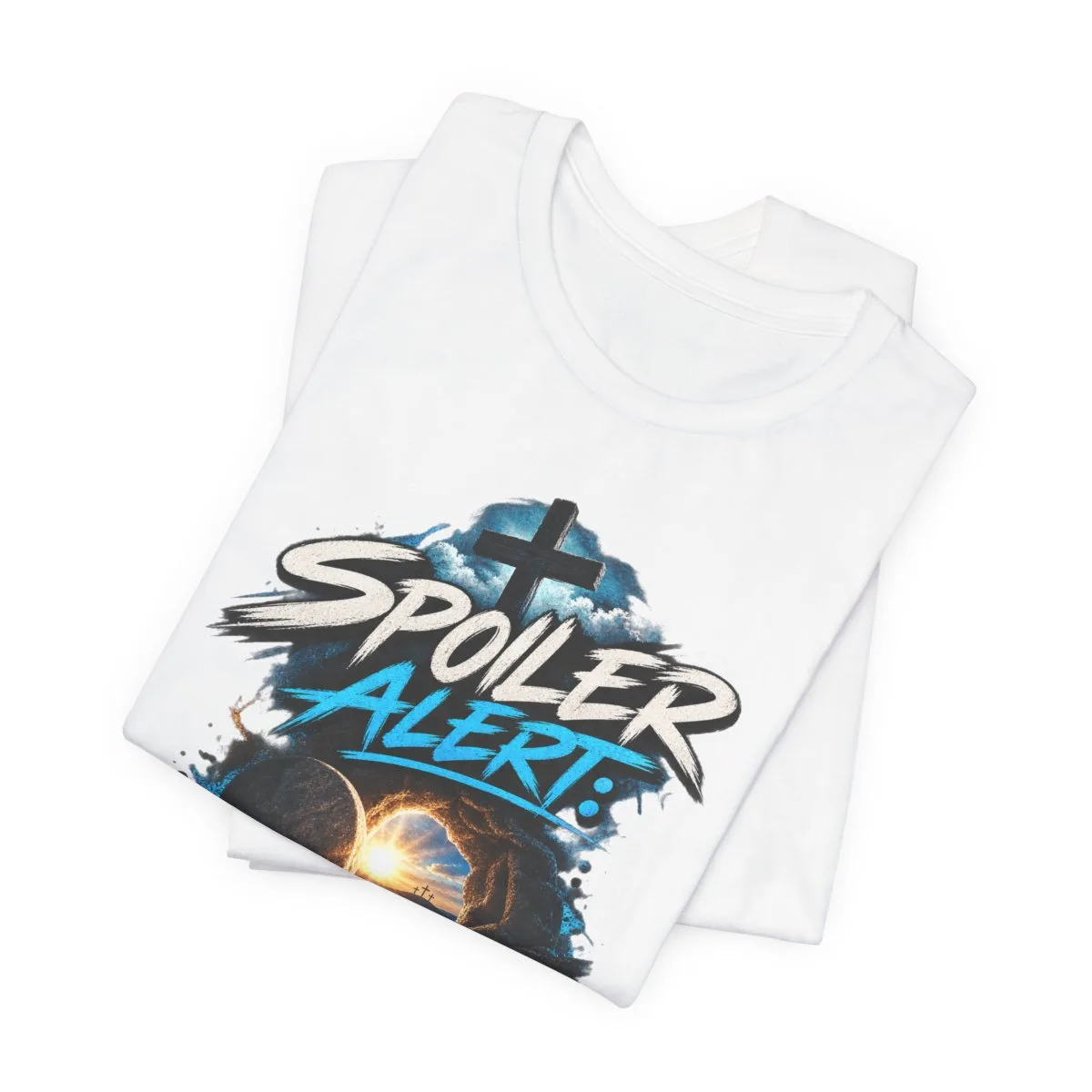 Spoiler Alert Jesus Wins Tee | Christian faith graphic t-shirt - other