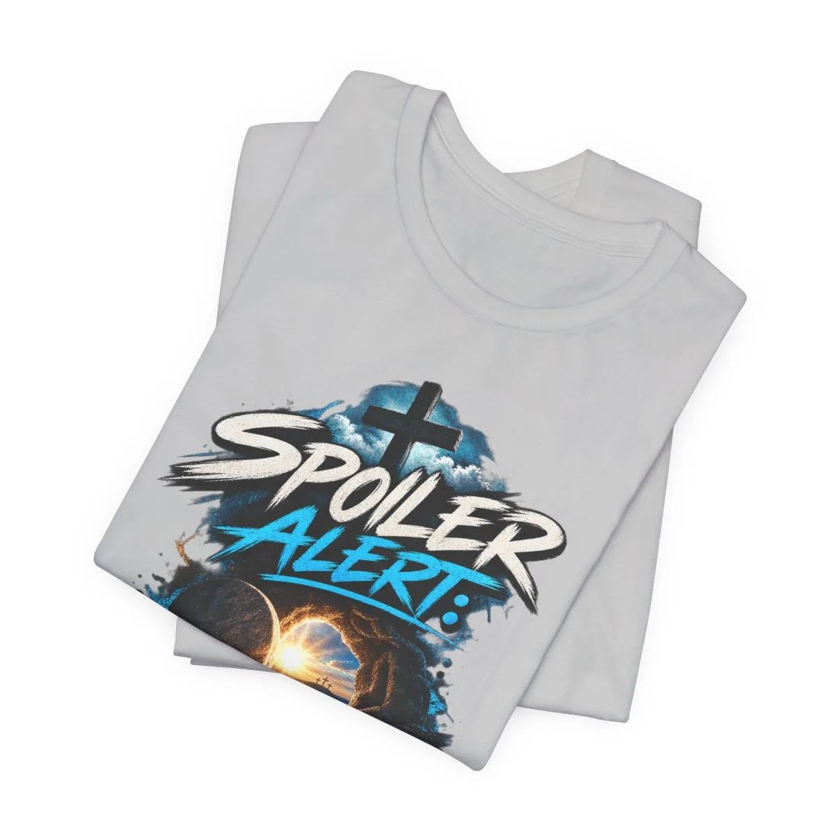 Spoiler Alert Jesus Wins Tee | Christian faith graphic t-shirt - other