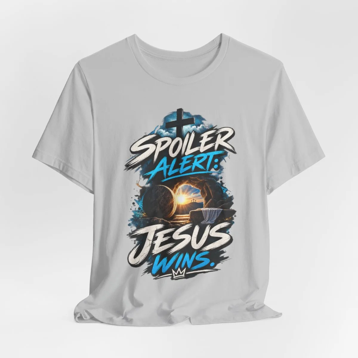 Spoiler Alert Jesus Wins Tee | Christian faith graphic t-shirt - other