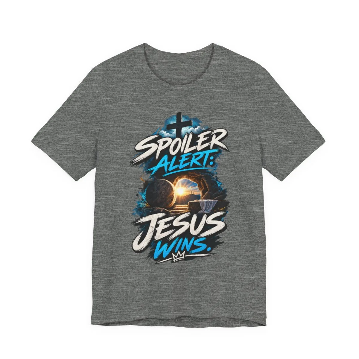 Spoiler Alert Jesus Wins Tee | Christian faith graphic t-shirt - other