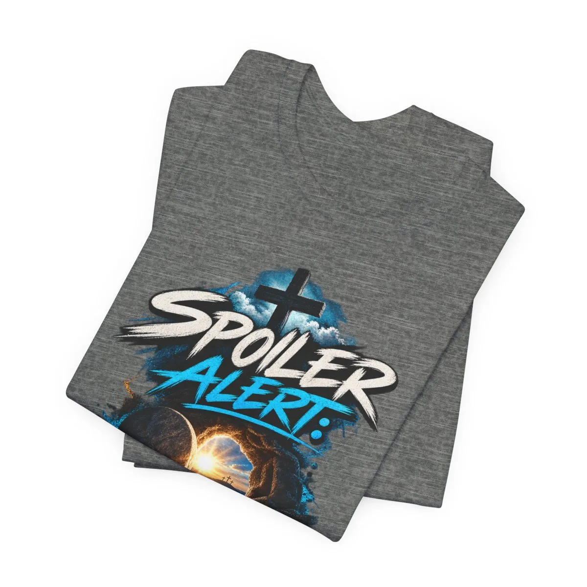 Spoiler Alert Jesus Wins Tee | Christian faith graphic t-shirt - other