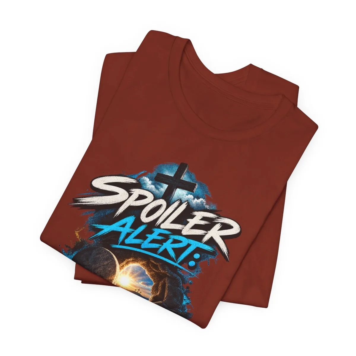 Spoiler Alert Jesus Wins Tee | Christian faith graphic t-shirt - other