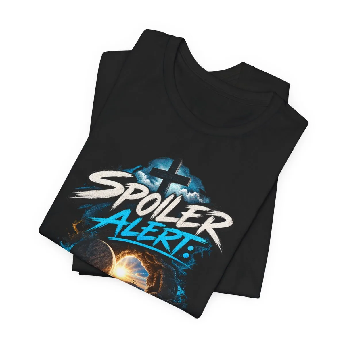 Spoiler Alert Jesus Wins Tee | Christian faith graphic t-shirt - other