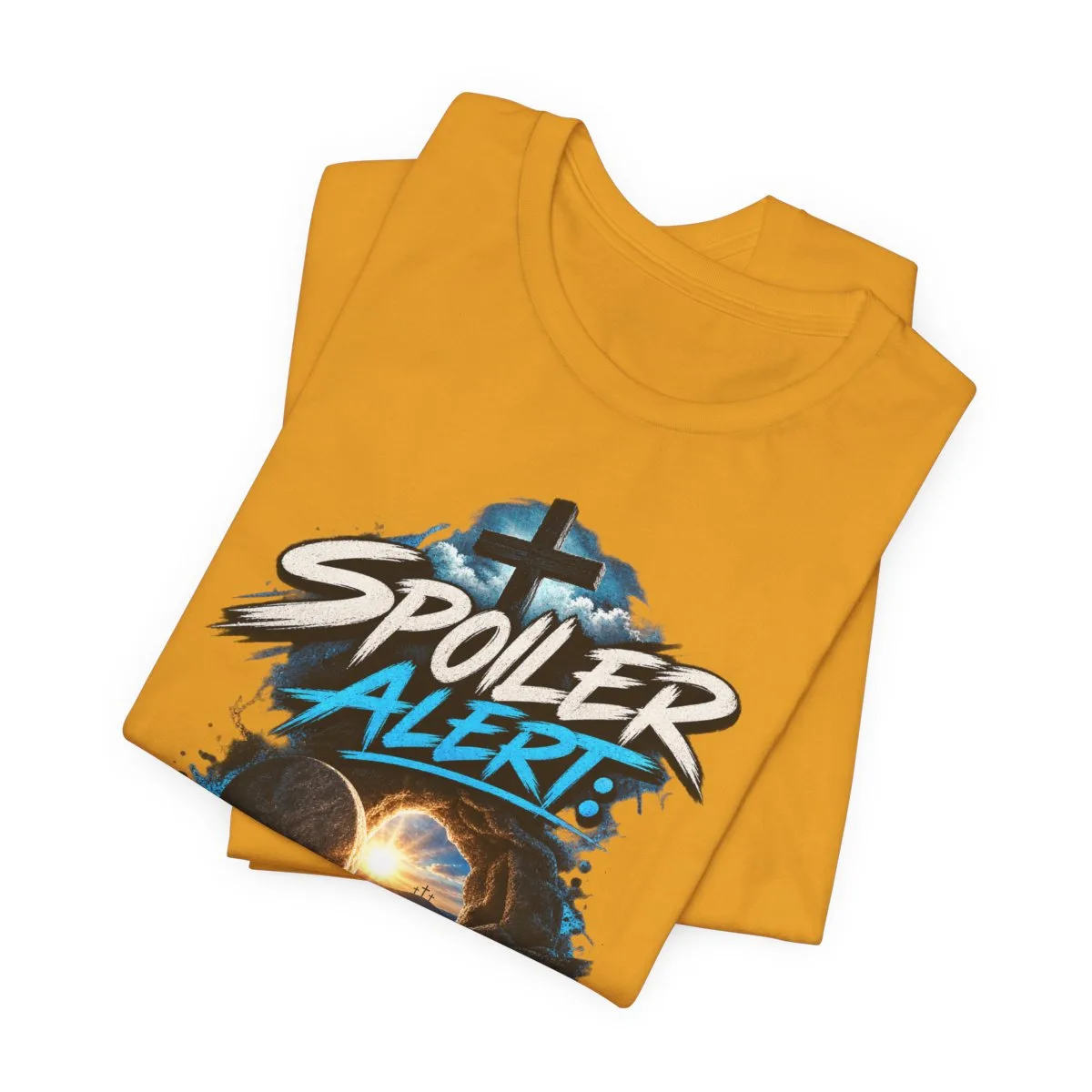 Spoiler Alert Jesus Wins Tee | Christian faith graphic t-shirt - other