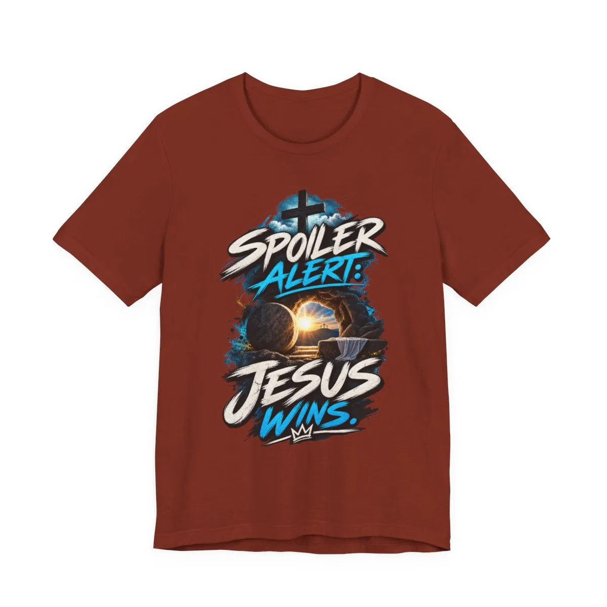 Spoiler Alert Jesus Wins Tee | Christian faith graphic t-shirt - other