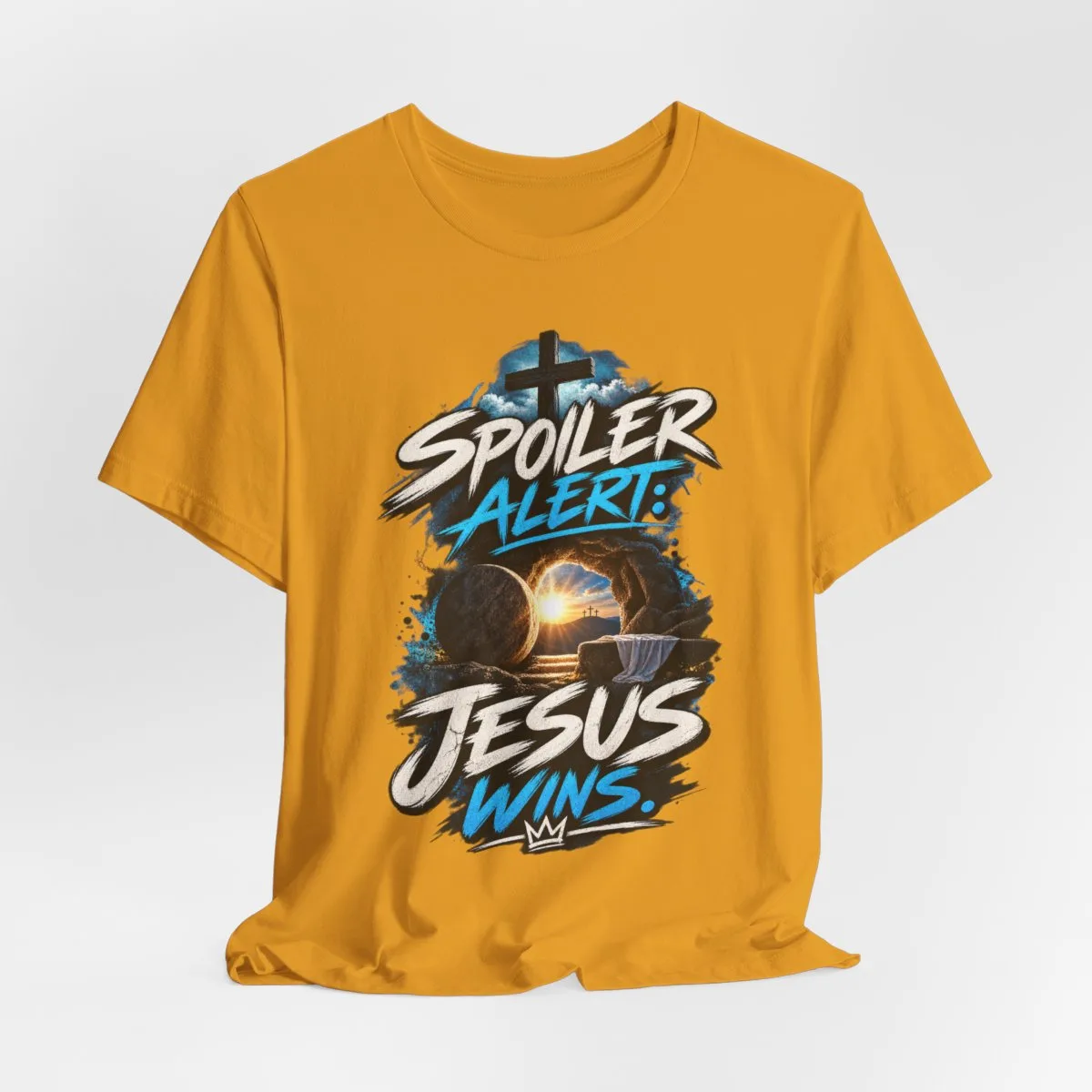Spoiler Alert Jesus Wins Tee | Christian faith graphic t-shirt - other