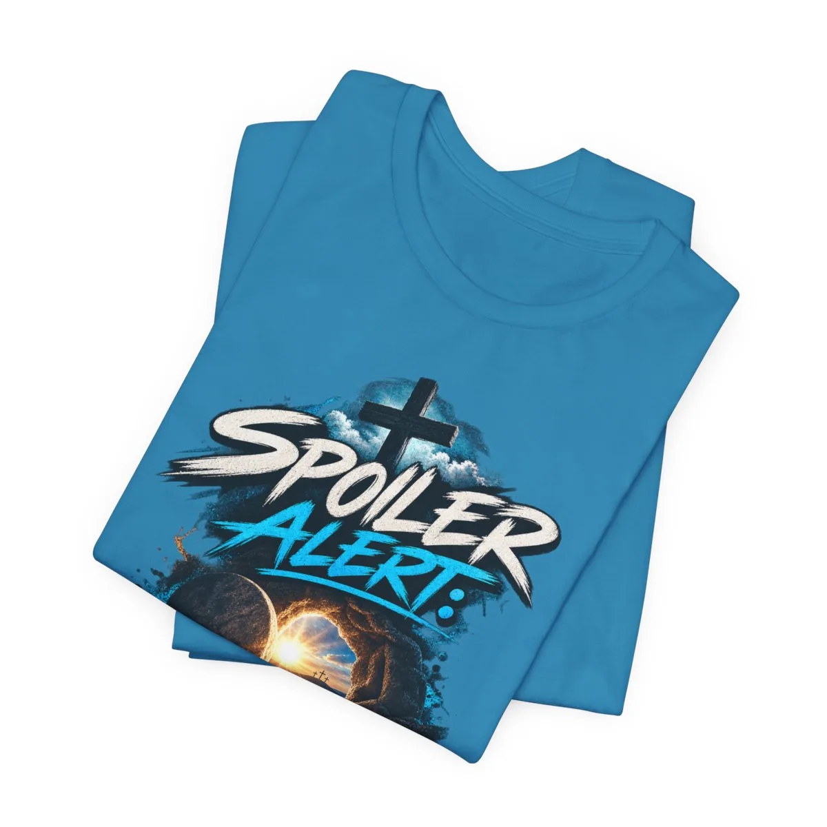 Spoiler Alert Jesus Wins Tee | Christian faith graphic t-shirt - other